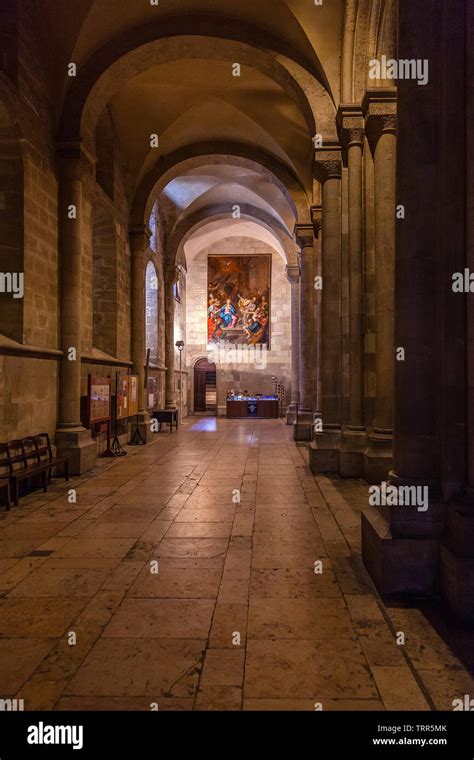 Interior Of The Lisbon Cathedral Or Se De Lisboa Aka Santa Maria Maior