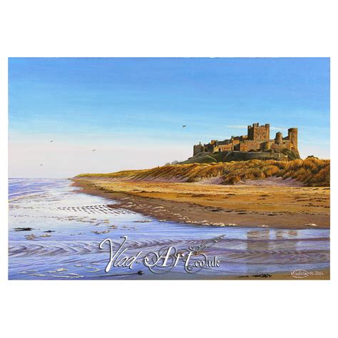 Wall Hangings Bamburgh Castle Original Watercolour Wall Décor Pe