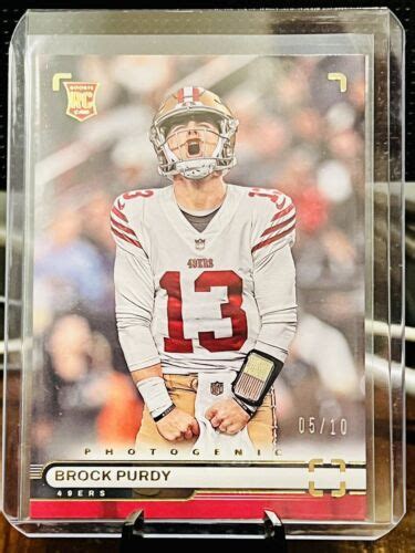 2022 Panini Chronicles Brock Purdy Gold 05 10 Photogenic Rookie RC PH