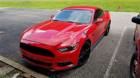 2017 Race Red with black accent package : r/Mustang