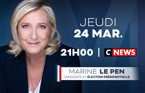 Marine Le Pen on Twitter Après M6 à 19h45 et le JT de 20h de TF1