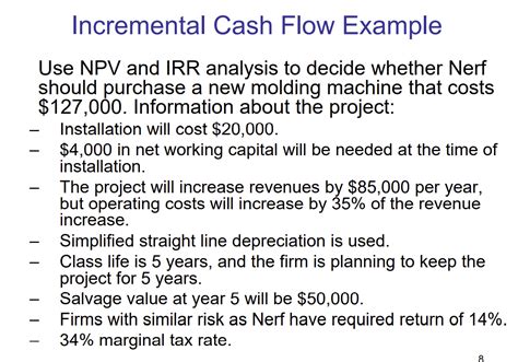 Solved Incremental Cash Flow Example Use Npv And Irr