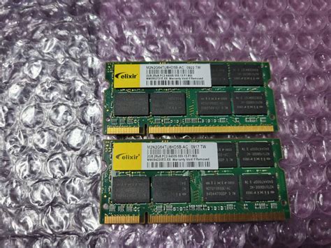 Yahooオークション 即決 Elixir製 2gb×2枚 合計4gb Ddr2 Pc2 6400s