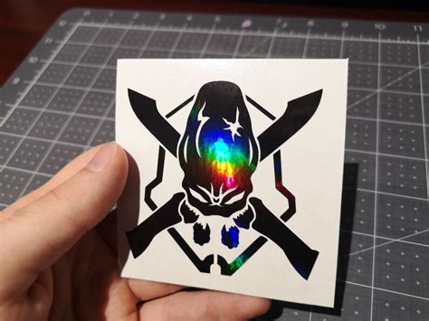 Halo Legendary Gun Metal Holographic Decal Sticker Vinyl Etsy