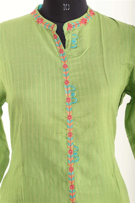 Pin By Meghal Shah On Embroidery On Outfits Kurti Neck Designs Neck