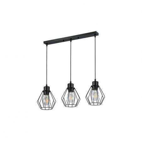 Czarna Geometryczna Lampa Sufitowa 3xE27 Otto 2492 LVT