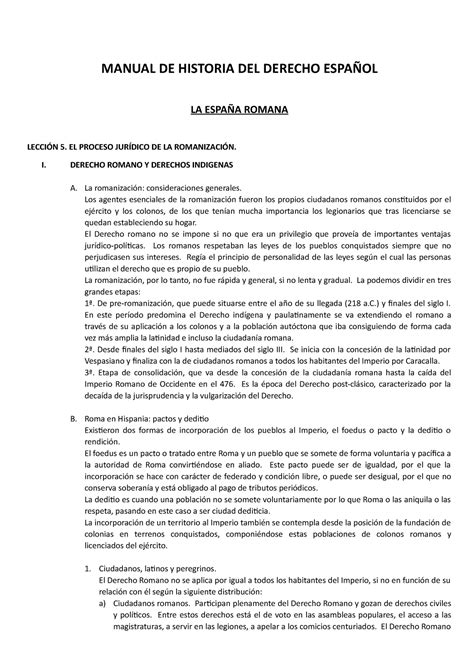 Historia Del Derecho Espa Ol Manual De Historia Del Derecho Espa Ol