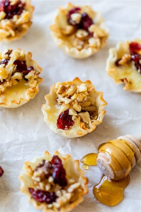 Baked Brie Phyllo Cups With Craisins And Walnuts Recipe Chronicle