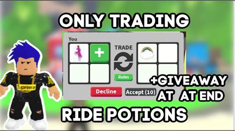 Only Trading Ride Potions In Adopt Me Roblox Adopt Me Youtube