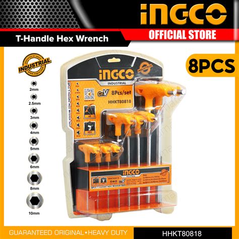 INGCO HHKT80818 Industrial 8pcs T Handle Hex Wrench Set IHTSS Lazada PH