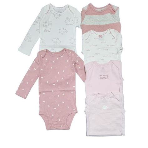 Kit Body Carters Manga Longa 6 Peças Bebe Menina Original Bori Bodi