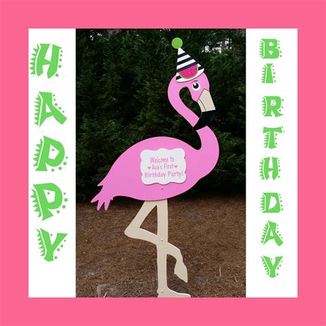 Fayetteville Nc Flamingo Lawn Sign Sandhills Baby And Birthday