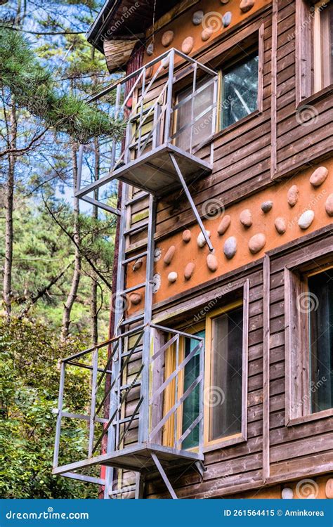 Fire Escape Ladder on Exterior of Building Stock Image - Image of ...