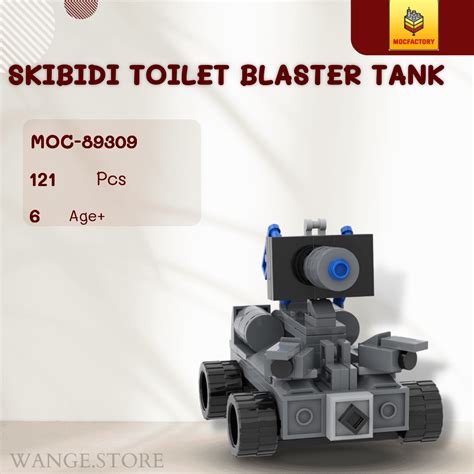 MOC Factory Movies And Games 89309 Skibidi Toilet Blaster Tank WANGE