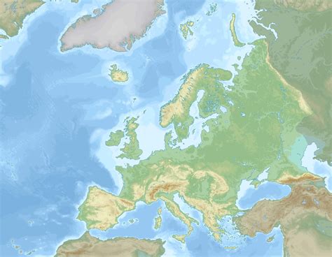europe topography map guide   world