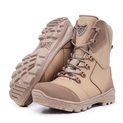 Bota Militar Acero Couro Mamute Pro Desert T Tico Militar Militar