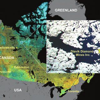 Location map for Diavik Diamond Mines Inc. | Download Scientific Diagram