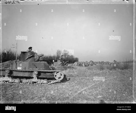 The British Army In France 1940 Royal Tank Regiment Matilda Tanks Operate With Infantry Of 2nd