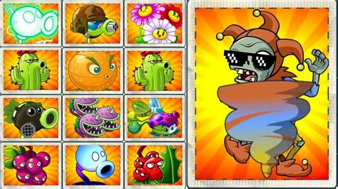 PvZ 2 Challenge How Many Plants Can Defeat Jester Zombie With 1