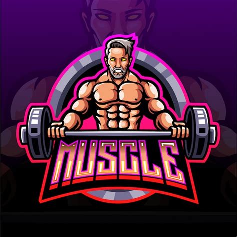 Premium Vector Muscle Esport Mascot Logo Design