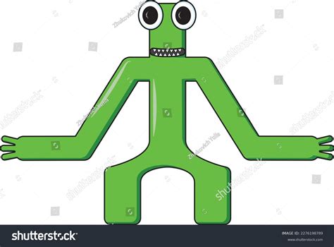 Green Monster Rainbow Friends Vectorcomputer Internet Stock Vector ...