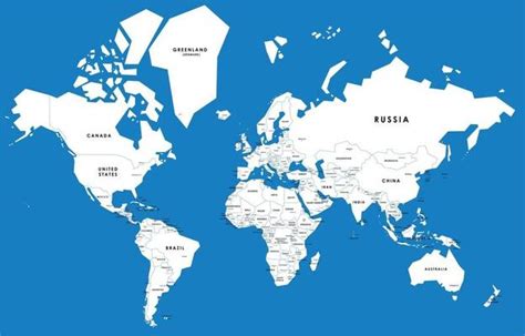 Mapa Del Mundo Vectorial Colorido Completo Con Todos Los Nombres De Países Y Ciudades Capitales