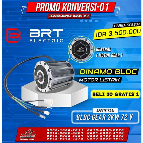 Jual Dinamo Bldc Gear 2 Kw 72v Electric Vehicle Motor Listrik Brt