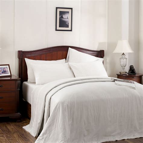 Maspar Cotsmere Emmie 300TC Cotton Hem Stitch White King Duvet Cover