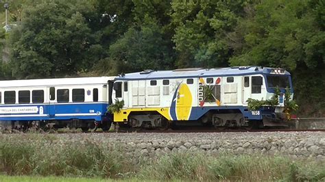 Renfe FEVE Tren De Las Piraguas Saliendo Del Ramal De Ribadesella