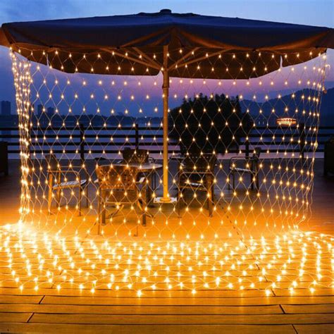 Led Net Mesh Fairy String Light Curtain Waterproof Outdoor Home Party