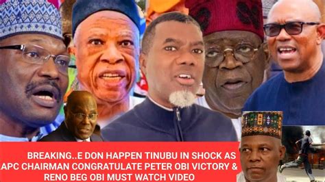 Breaking E Don Happen Tinubu In Shock As Apc Chairman Congratulate