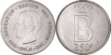 Belgium Francs Frank Brussels Coin Baudouin I Brussels