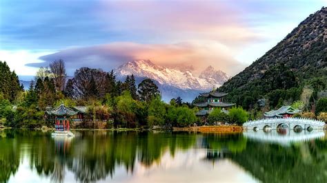 Hd Wallpaper Park Mountain Snow Mountain Jade Dragon Snow Mountain