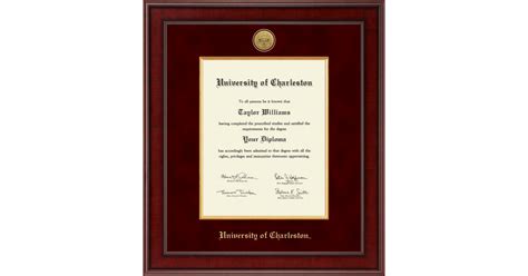 University Of Charleston Diploma Frame Church Hill Classics