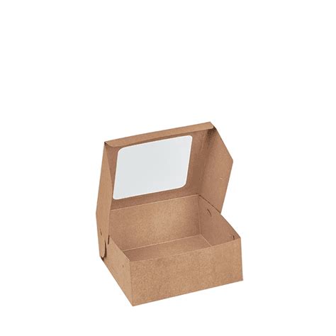 Medium Kraft Cake Box With Pla Window Green Home