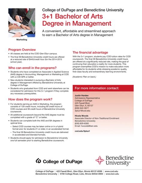 31 Bachelor Of Arts Degree In Management Program Overview