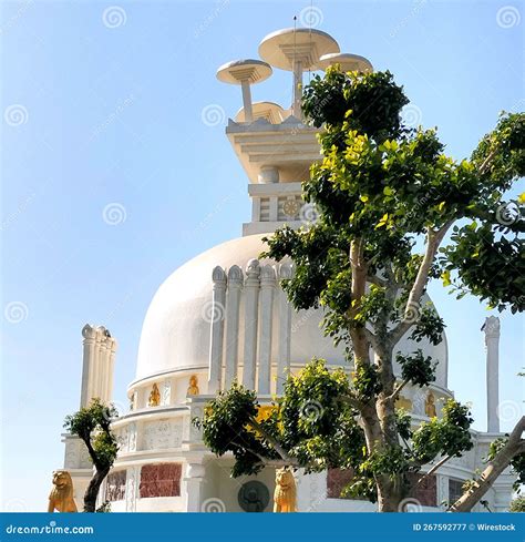 Exterior View of Shanti Stupa of Dhauligiri in Dhauli, India on a ...