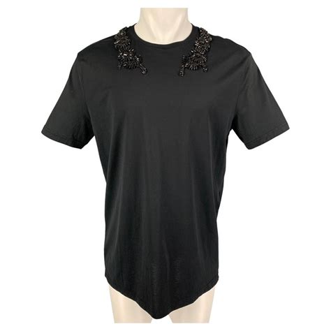 Givenchy Size S Black Cotton Applique Crew Neck T Shirt At 1stdibs