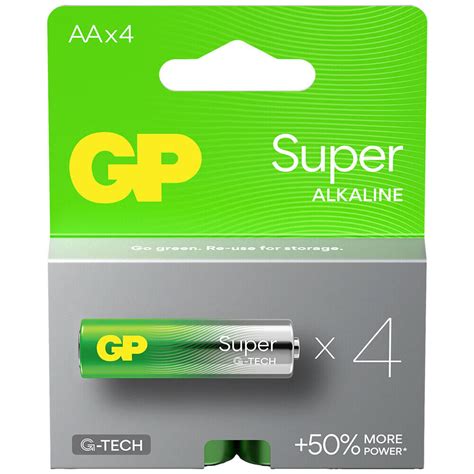 GP Batteries Super Mignon AA Batterie Alkali Mangan 1 5 V 4 St EBay