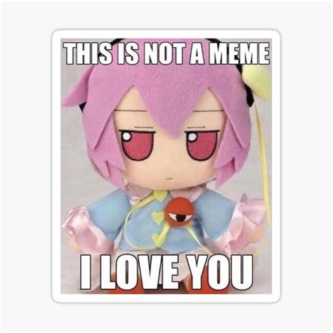 Satori Komeiji Touhou Fumo Meme Sticker For Sale By Zaners Redbubble