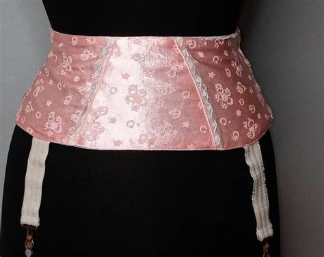 1950s Powderpuff Pink Satin Garter Belt Suspender Belt Sexy