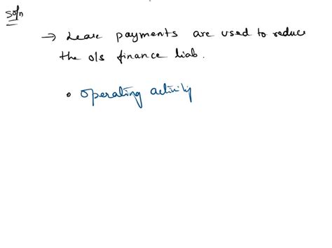 solved  finance lease payments pertaining   reduction