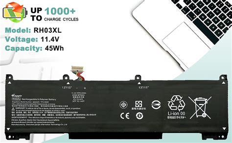 Amazon BOWEIRUI RH03XL M01524 1D1 M02027 005 Laptop Battery