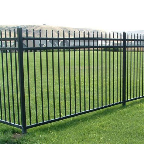 Black Powder Coated Steel Decorative Metal Fence Panel Metal Fence