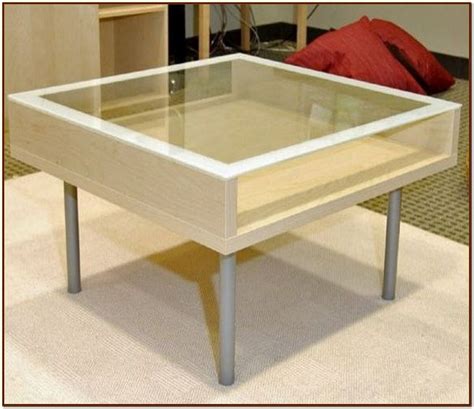 Glass Top Display Coffee Table With Drawers Coffee Table Design Ideas