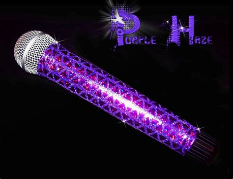 Bling Microphone Cover Purple With Hologram Sparkle By Peargret