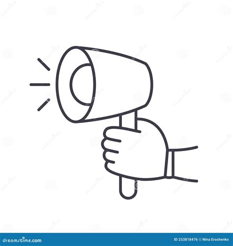 Marketing Reclamelijn Pictogram Overzicht Symbool Vectorillustratie