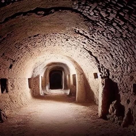 A Photo Of The Mysterious Ancient Underground City Including Th