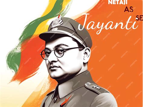 Netaji Subhas Chandra Bose Jayanti Greeting Design Premium Ai
