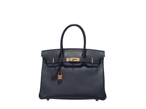 Sasom Hermes Birkin Bag In Epsom Calfskin With Rose Gold